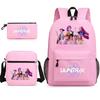 Girls Backpack College Style Large Capacity Lightweight Travel Backpack  Bag Three-Piece Set