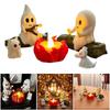 Ghost Campfire Gathering Halloween Nightlight Cute Ghost Figurine Set Small Campfire Light Fun Halloween Decorations Unique Gift