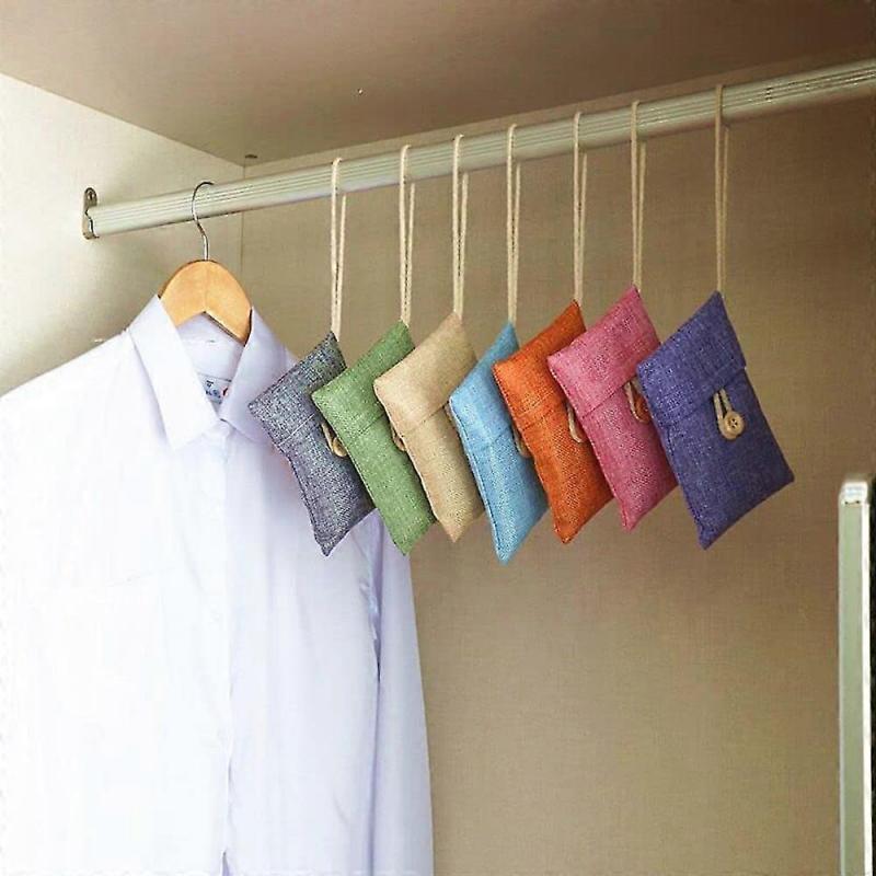 6 Packs Bamboo Charcoal Air Purifying Bag, New House Smell Absorber, Moisture Absorber, Car Air Freshener, Shoe Deodorizer, Also For Pet, Closet