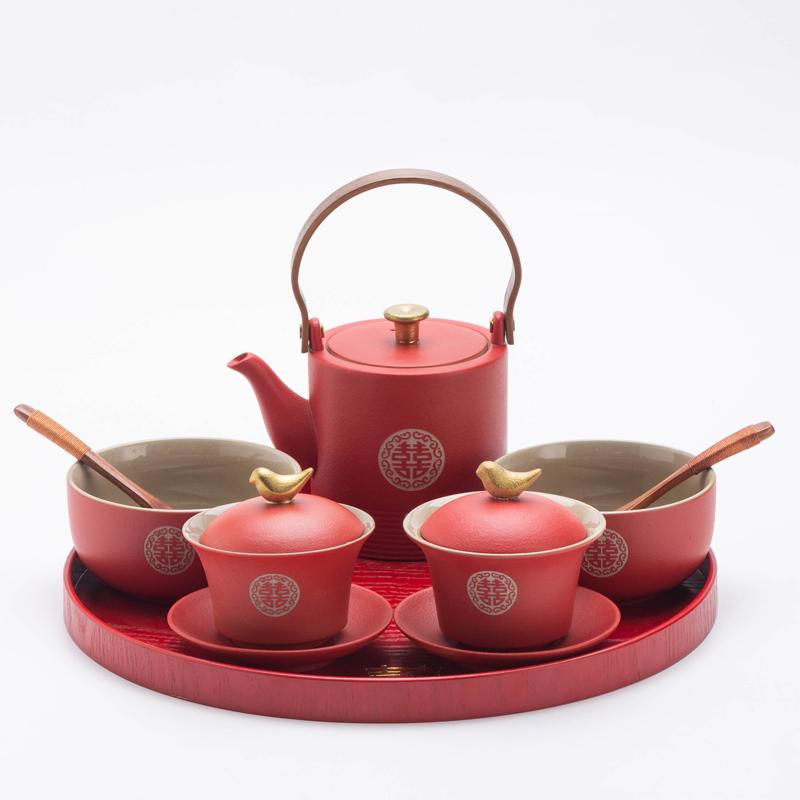 Wedding Tea Ceremony Gaiwan Set - Bride's Change of Address Tea Bowls