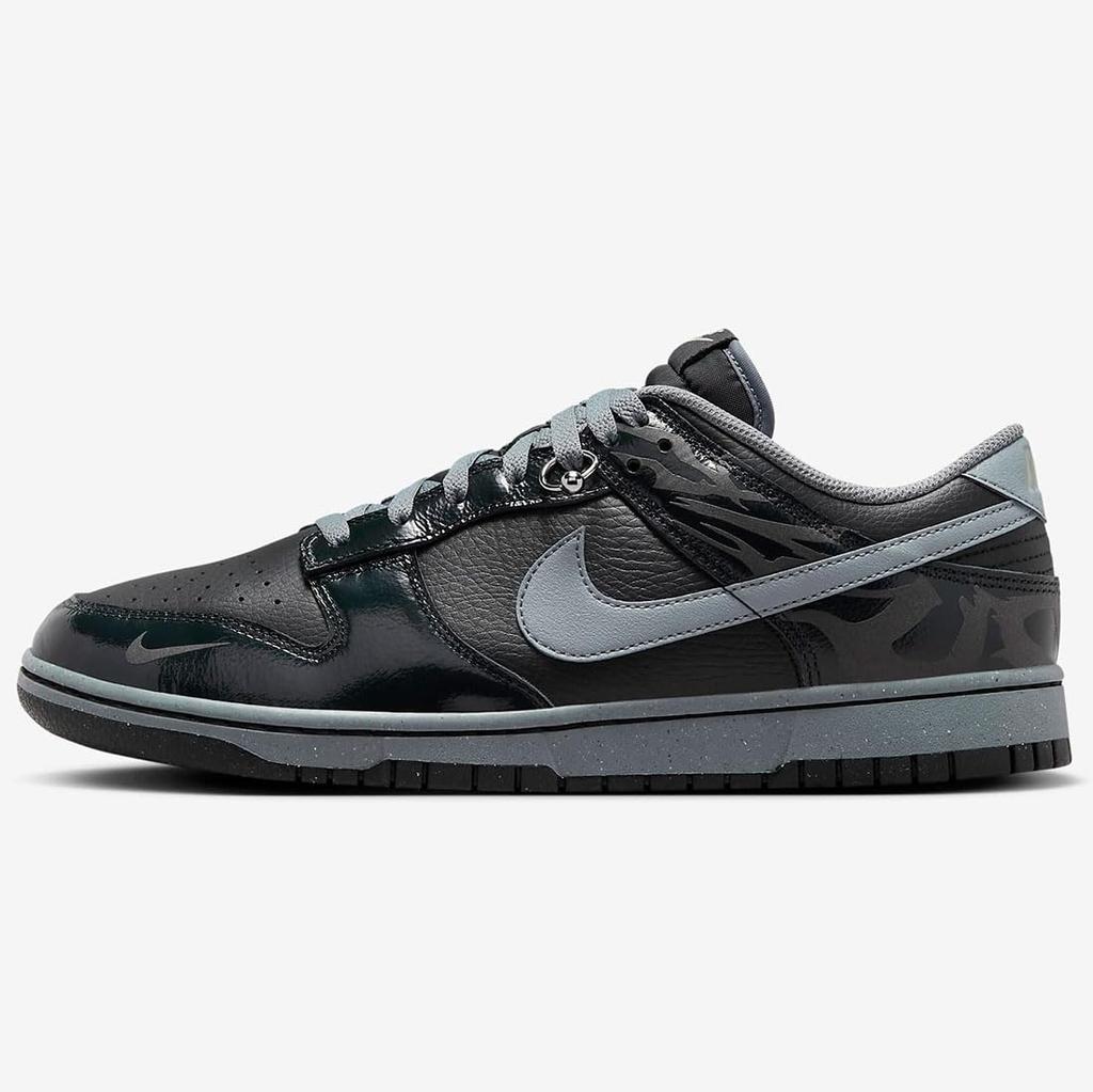 Nike Baskets Dunk Low Retro "Berlin" Édition Ville, Off Noir/Noir/Gris Froid, Graphisme Gravé au Laser & Charme Perforant. 23,0 cm. Modèle FZ3053-001