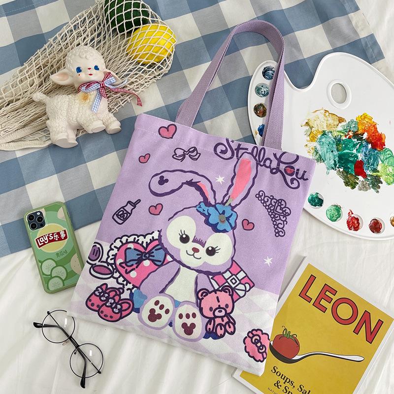 Single shoulder hand-held canvas bag Double-sided printing Class tutoring bag Leisure shopping bag