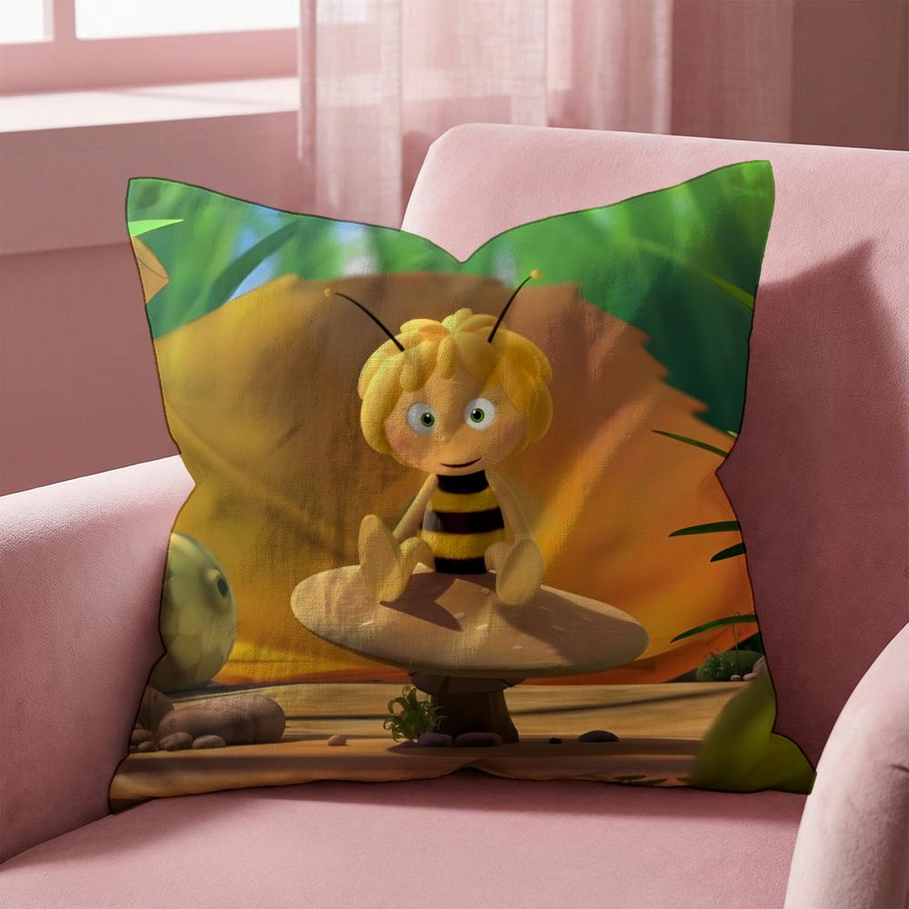 Maya the Bee Cushion Cover Multi-Scene Pillow Cover for Home & Car - Reversible, Soft & Durable for Daily Use