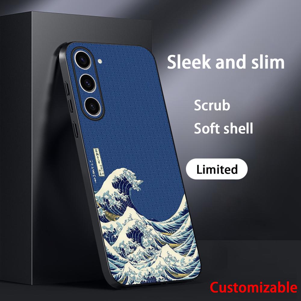 Japanese art text fashion love design Phone Case For Samsung Galaxy S26 S25 S24 S23 S22 S21 Plus Ultra Note20 Soft Black
