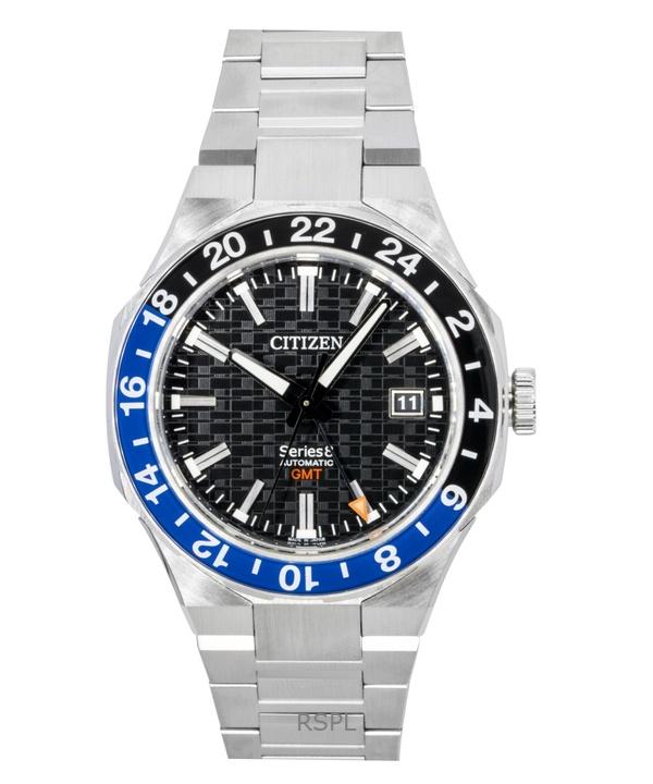 

Мужские часы Citizen Series 8 GMT из нержавеющей стали с черным циферблатом, автоматические, NB6031-56E, 100 м чёрный