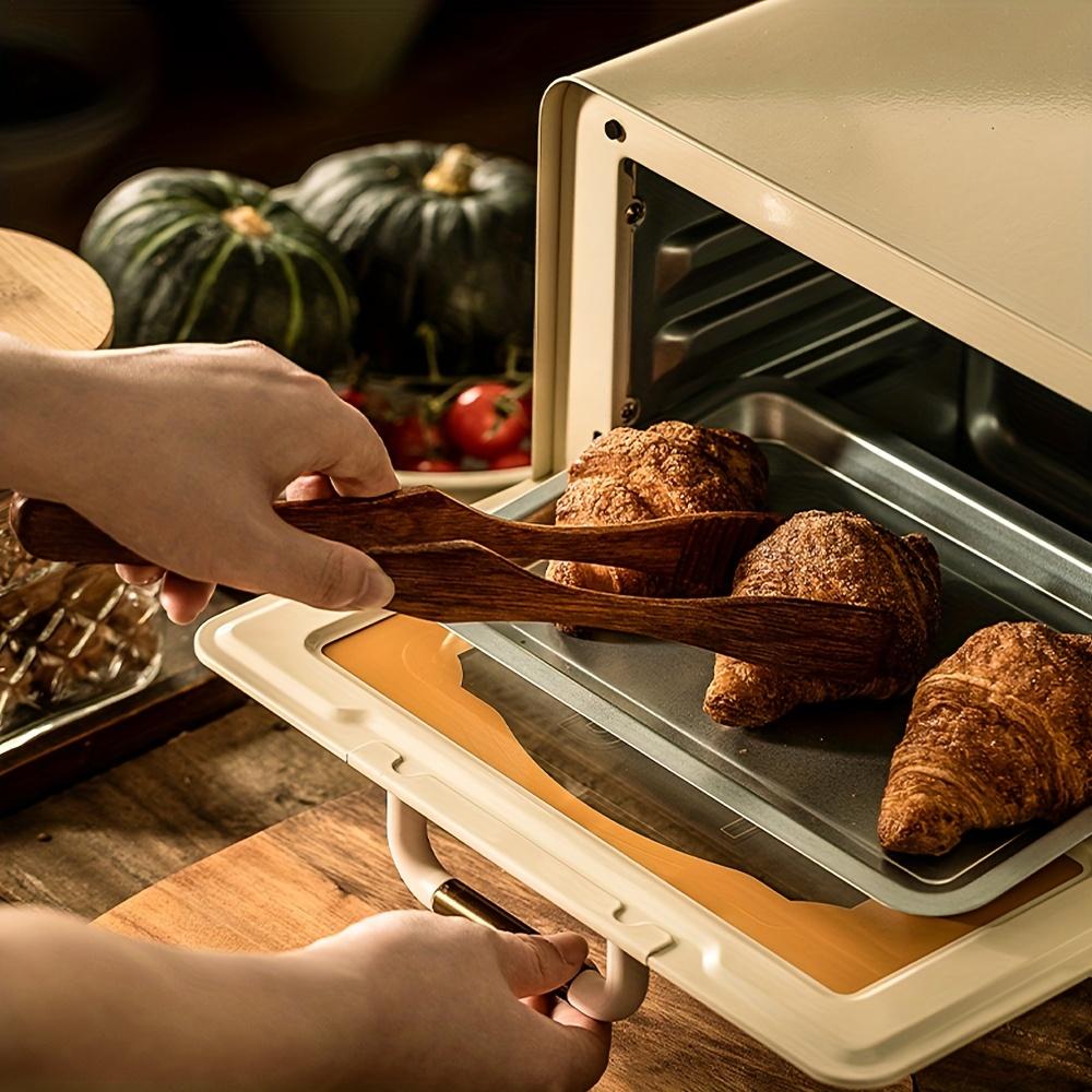 1 Stück Lebensmittelzange, hitzebeständige Küchen-Steakzange aus Massivholz, Lebensmittel-, Obst-, Brot-Brat-Grillwerkzeugzange, Nudelzange