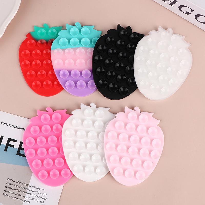 Soporte de Ventosa de Fresa para Teléfonos Móviles Soporte de Ventosa Soporte Portátil para Teléfono Almohadilla Universal Fija para Teléfono Soporte para Navegación de Coche