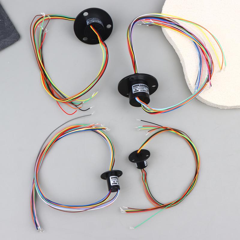 6/12 Channel Micro Rotate Slip Ring 2A Diameter 12.5Mm 22Mm For Rc Excavator Model Diy Electric Collector Rings