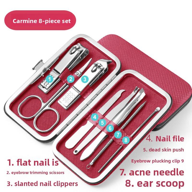 

Professional 19 in 1 Nail Care Kit Stainless Steel Nail Clippers Set with Ear Spoon Pedicure Tools for Beauty Grooming