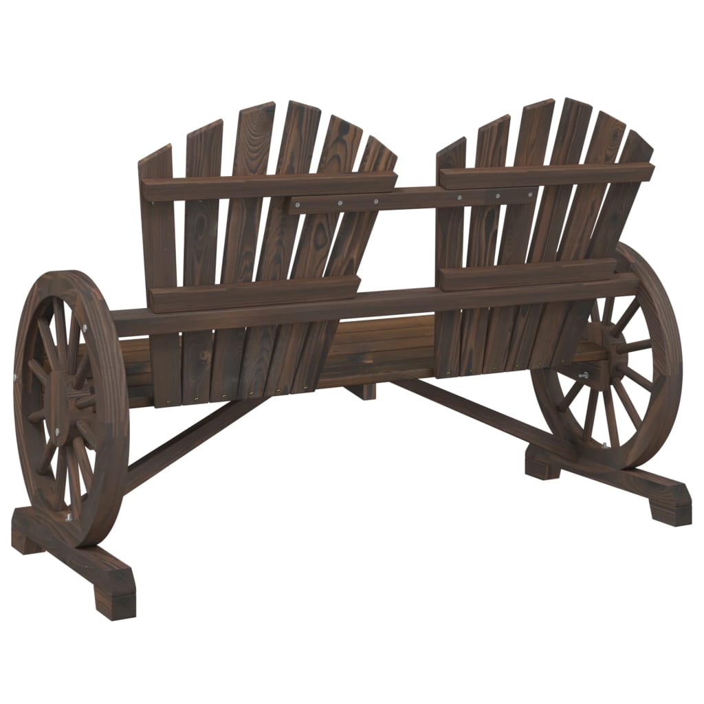 Vidaxl 2-Seater Adirondack Garden Chair, Solid Fir Wood