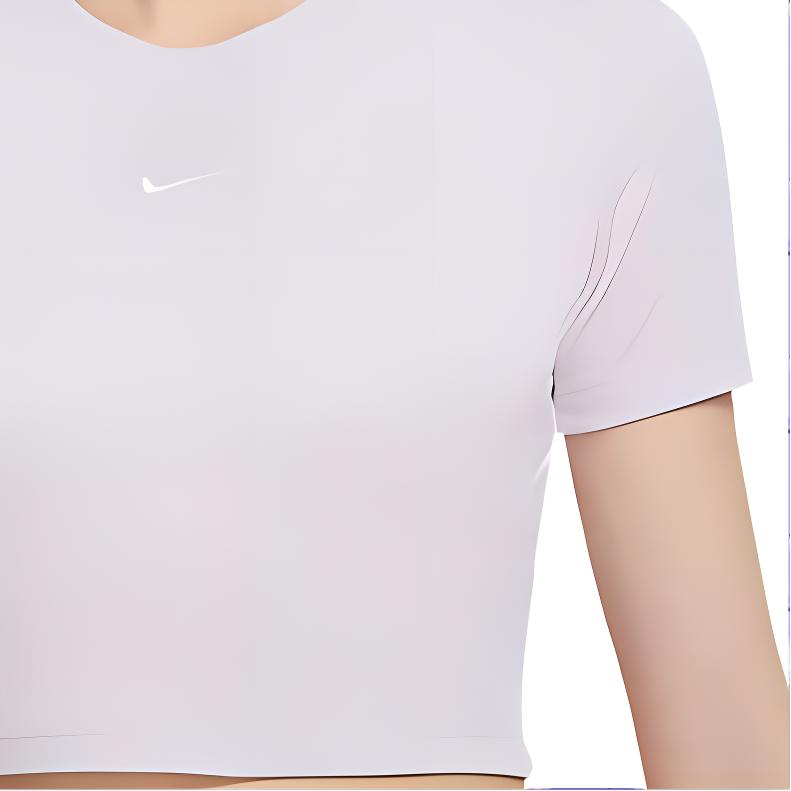 Nike Sportswear Essential Solid Logo Embroidered Short Sleeve T-Shirt Women Tops Purple DD1329-530
