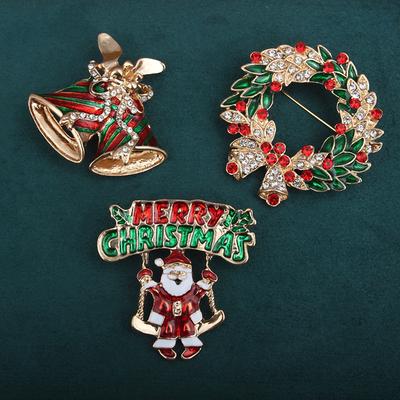 Europe and the United States Hot-selling Christmas Brooch Cute Santa Badge Accessories Personalized Christmas Series Corsage Wholesale