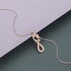Kinitial Girl Boy Hollow 8 Infinity Pendants Necklaces for Women Fashion Stinless Steel Couple Chain Necklace Jewelry wholesale