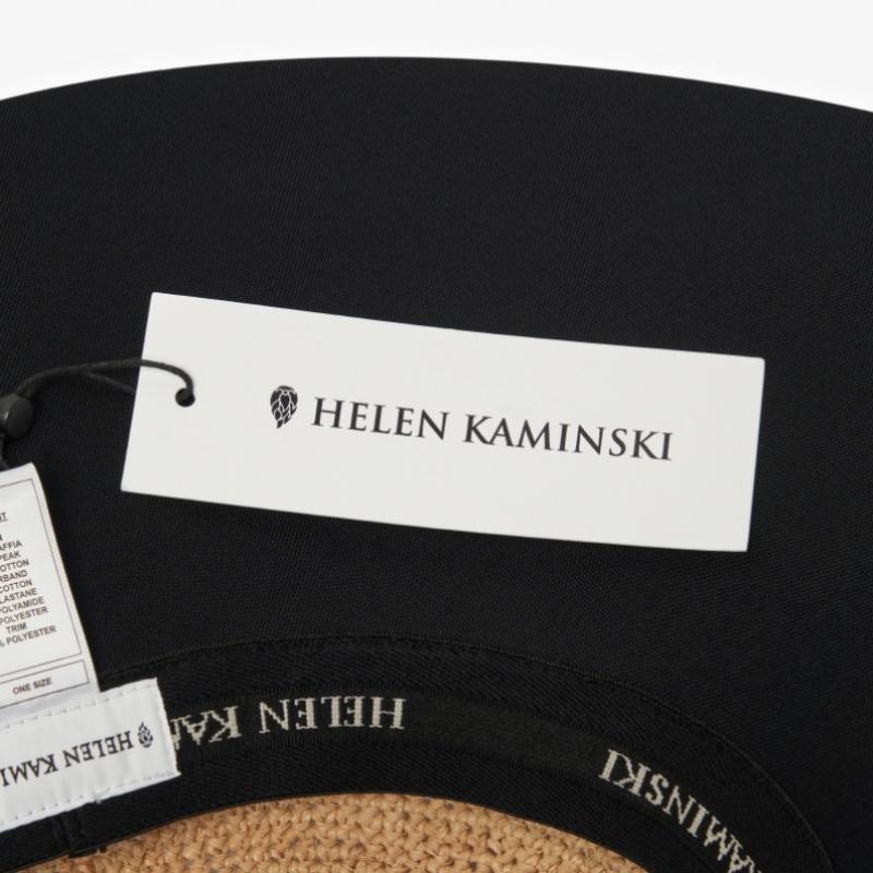 Helen Kaminski Rosalie Naturel Noir Visière Casquette de Soleil Chapeau50610