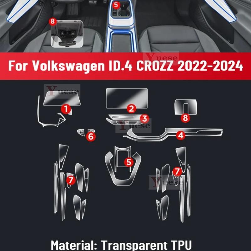For VOLKSWAGEN ID.4 CROZZ 2024 Auto Central Control Screen TPU Navigation Anti Scratch Interior Protection Film Sticker