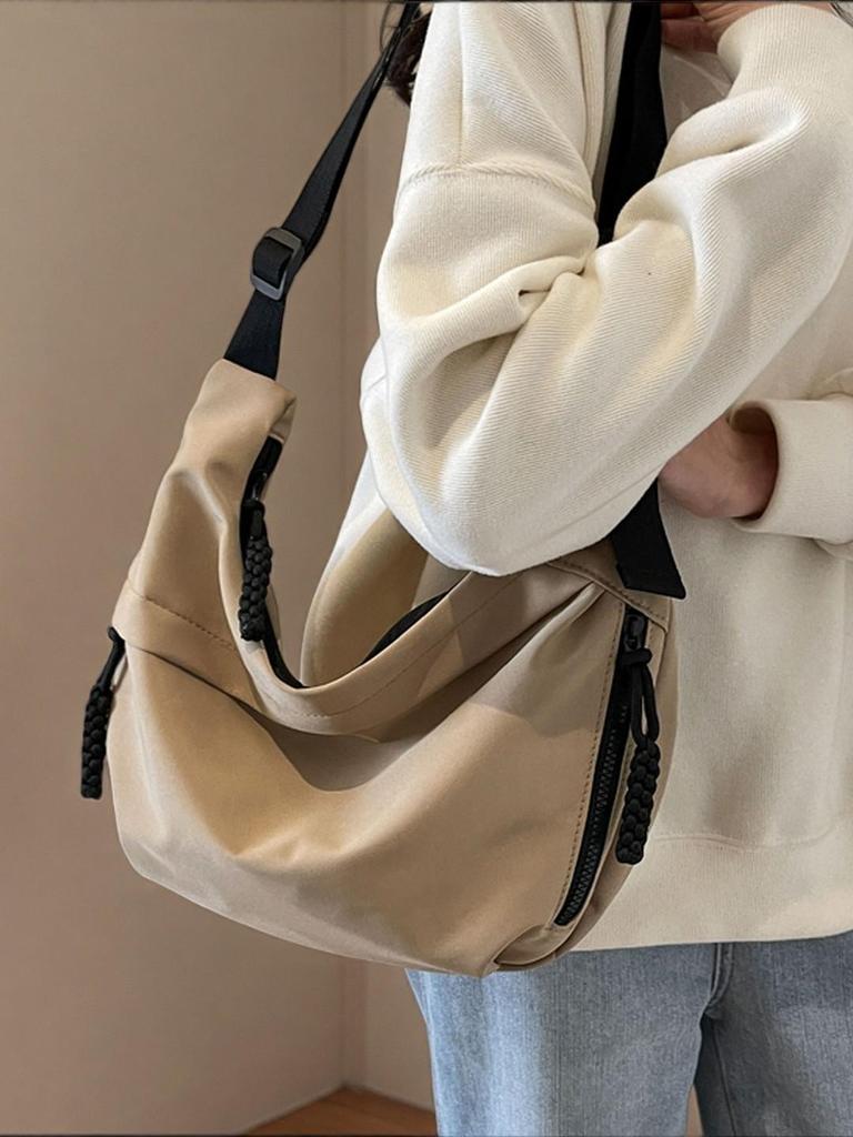 Women's Casual Lightweight Crossbody Bag - Versatile, Large Capacity Dumpling Design for College Students