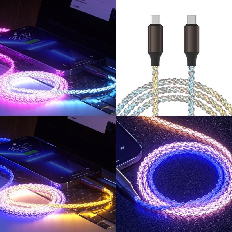 USB C To USB C Cable 66W Quick Charge 480Mbps Data Transfer Reinforced Fiber Braided Universal for Phone Tablet