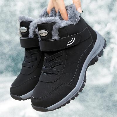 Snow Boots for Women Casual Winter Shoes Platform Non Slip Warm Fur Ankle Boots Plush Combat Outdoor Hiking Motorcycle Boots