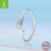 Blue Tulip Open Ring Women'S, Niche Premium Elegant Wind 925 Sterling Silver Ring Jewelry