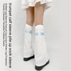 Aesthetic Vintage Wing Embroidered Leg Warmer for Women Harajuku Streetwear Fashion Knee Length Flared Leg Sleeve Cover