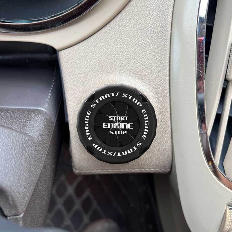 1x Car Interior Accessories Car Engine Start Stop Styling Switch Decoration Cover Car Engine Ignition Push Button Protection Cap