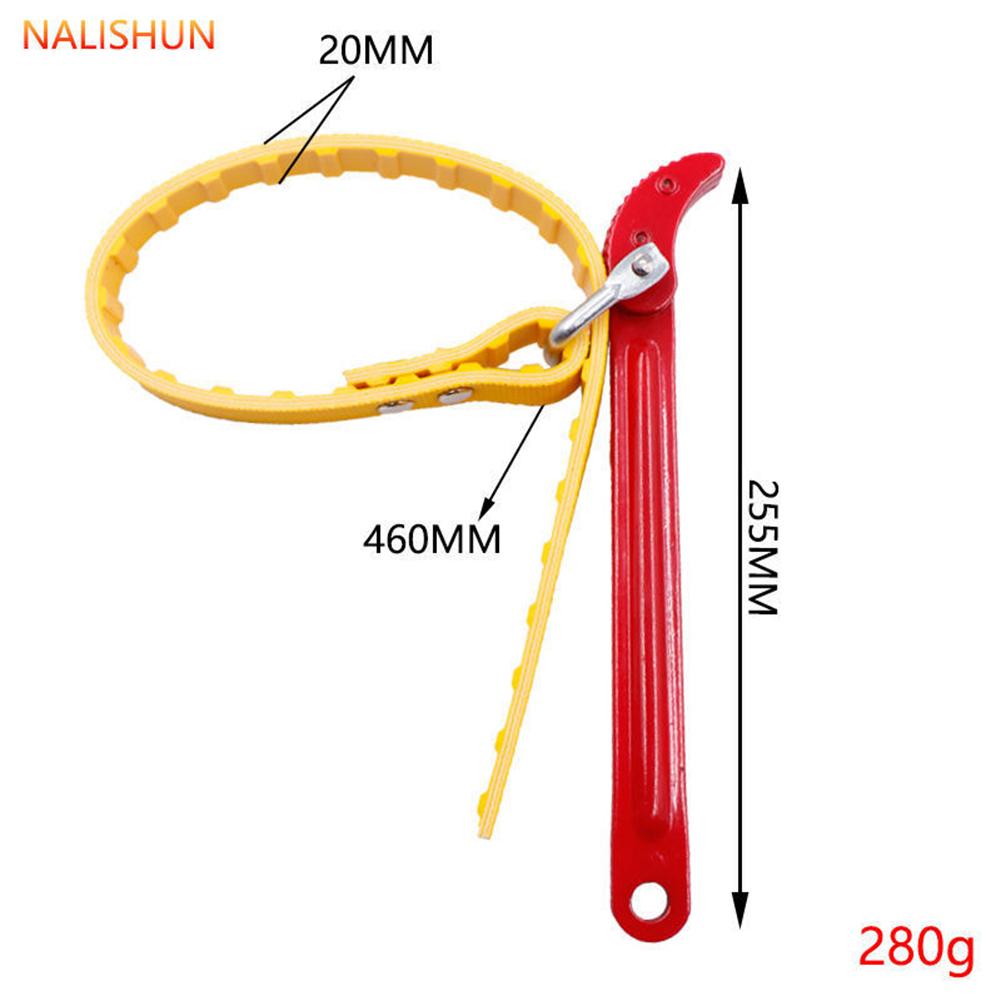 8/12in Oil Filter Puller Spanner Portable Belt Wrench Oil Filter Wrench Opener Cartridge Disassembly Tool Car Repair Accessories