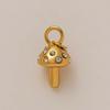 18K Gold Retention Stainless Steel Mushroom Pendant for DIY Accessories