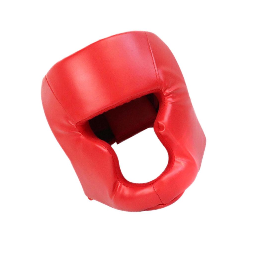 Heltäckt PU Boxningshjälm Muay Thai Utrustning Huvudskydd Träning Taekwondo Huvud Boxning Sparring Gym för Barn Vuxna