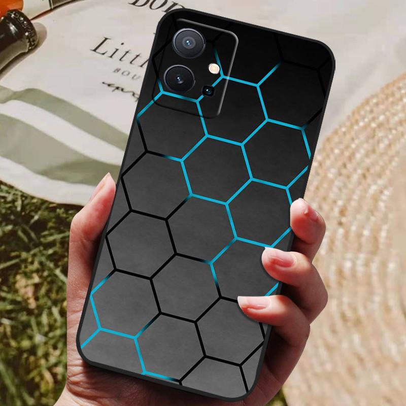 Per vivo Y55 5G Custodia Y33S T1 Y75 5G Cover Dipinta alla Moda Custodia Morbida in Silicone Opaco Per vivo T1 5G Paraurti VivoY55 T 1 5G