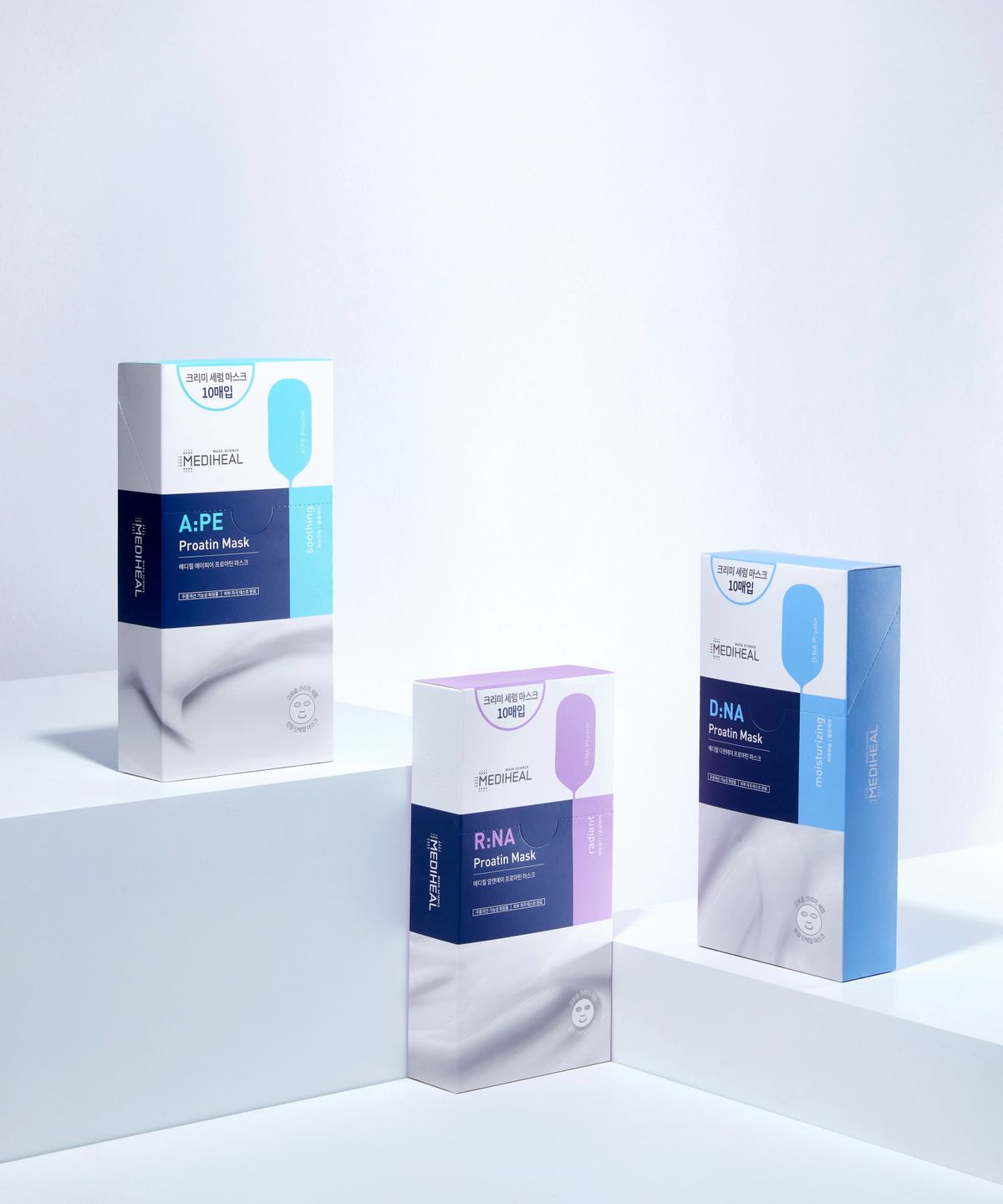 [2 Pack] Proatin Mask 3 Types 10 Sheets + 10 Sheets (Mix Gift) DNA