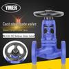 YMER Cast Steel Globe Valve, Flanged Steam Control, German Standard Bellows Stop Valve WJ41H-16C