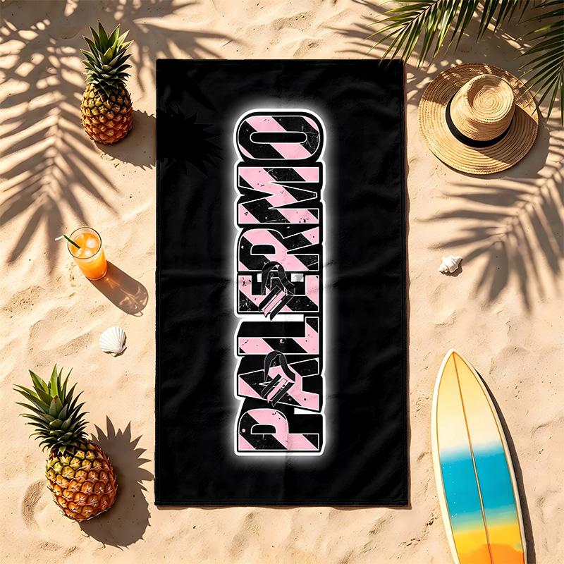 Unione Sportiva Citta di Palermo (5) Theme Beach Towel Sand Resistant Soft And Comfortable Suitable For The Pool Camping Yoga And Diving A Travel