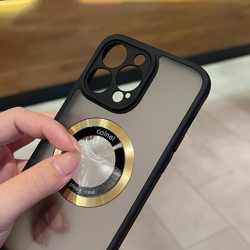 Custodia trasparente antiurto opaca per telefono cellulare, magnetica, wireless, carica rigida di lusso per iPhone 13, 14pro, 15pro, 14, 15plue, 15promax, 13pro