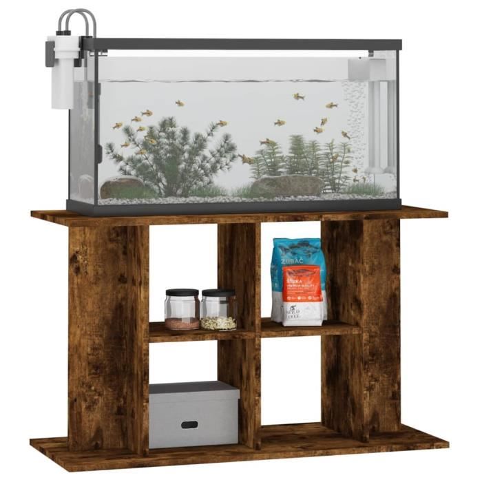 VidaXL Support pour aquarium chêne fumé 100x40x60 cm bois d'ingénierie 833588