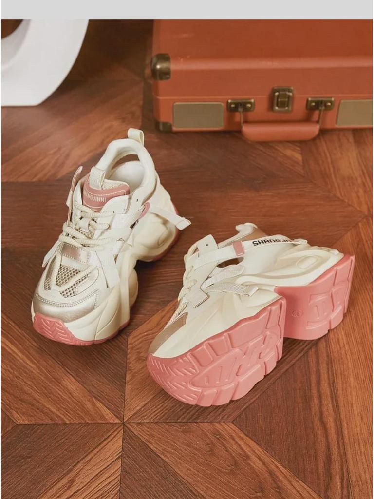 2025 Women's Summer Hollow Platform Sandals: Stylish, Versatile, Height-Boosting, Thick-Soled Casual Footwear