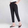 Women's High-Waist Cotton Linen Cigarette Pants - Summer 2025, Petite Eight-Point Casual, Straight Leg