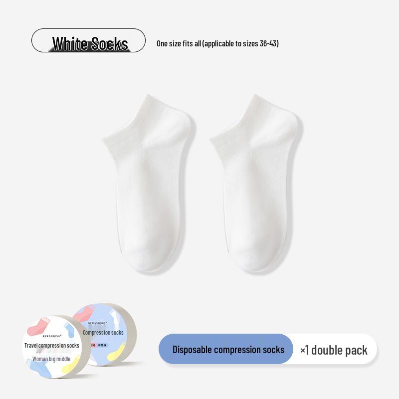 Unisex Disposable Anti-Odor Travel Socks, No-Wash, Mid-Calf Length for Autumn and Winter