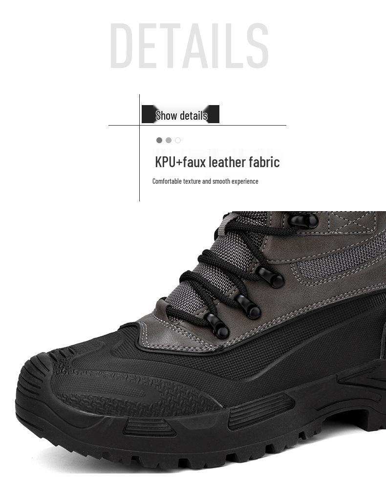 Men's Tactical Desert Hiking Boots - Large Size Military Combat High-top Field Boots