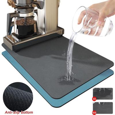 Coffee Mat Coffee Maker Mat Dish Drying Mats In The Cabinet 3 Size Dish Drying Pad Ultra Absorbent And Non-Slip Silicone Coffee Machine Mat