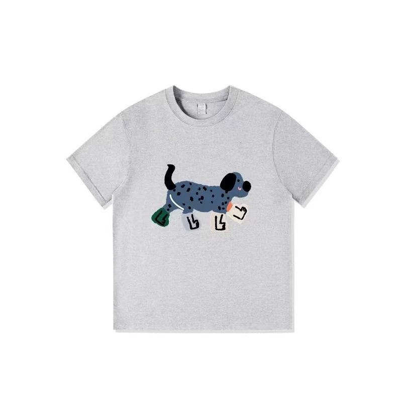 Summer new cartoon dog print design short-sleeved T-shirt women's casual loose and cute versatile bottoming top
