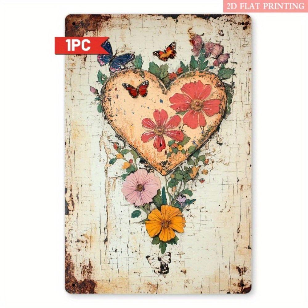 Vintage Metal Tin Sign Easter Bunny with Eggs Wall Decor Home Kitchen 20x30cm