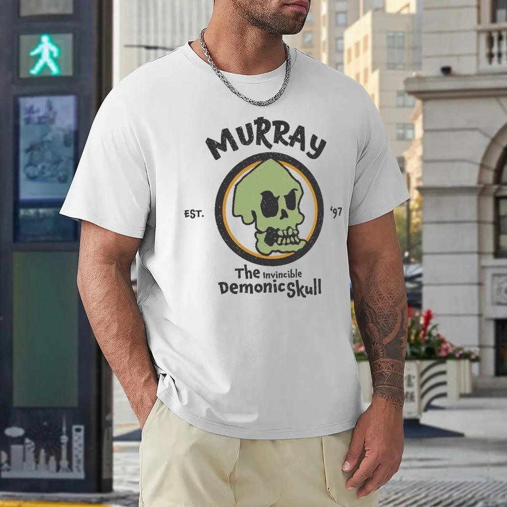 MURRAY The Invincible Demonic Skull EST. 97 St T-shirt Crewneck Move Humor Graphic Tshirt Top Quality Travel Eur Size