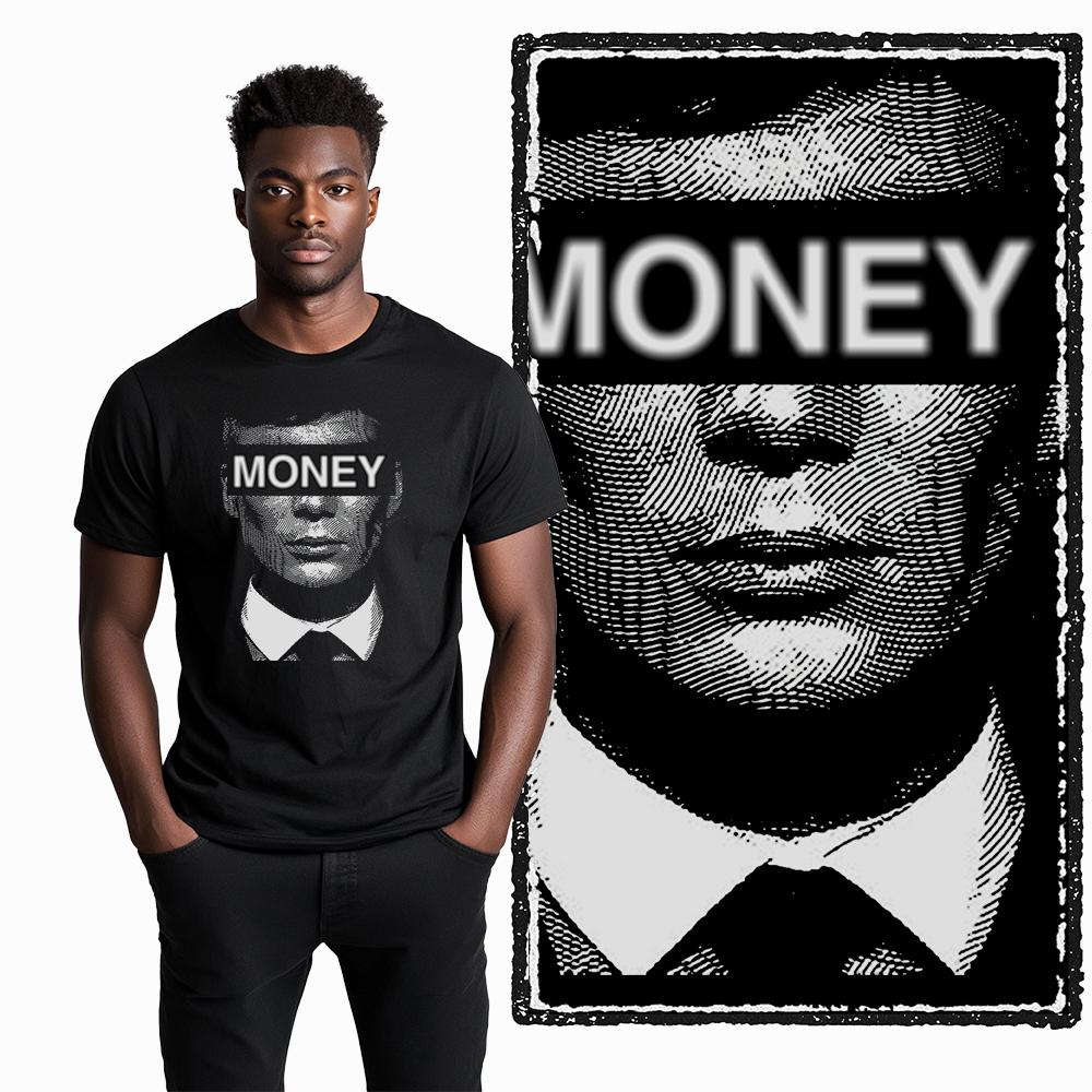 Coolmind U0035 Cool Exclusive Graphic Money Print Men T Shirt Casual Big Size Unisex Tshirt Totton Tee Shirts