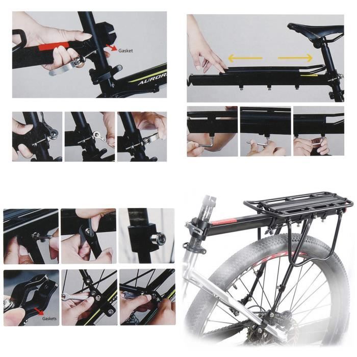Portabultos Trasero para Bicicleta de Aleación de Aluminio SPRINGOS - Carga máxima 50 kg