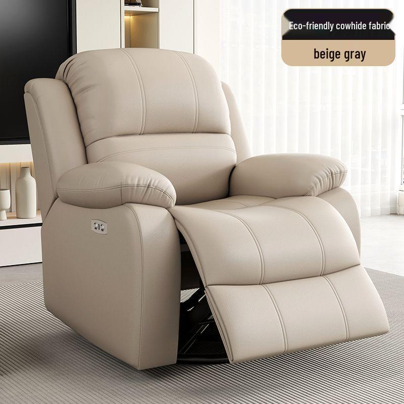 Electric Massage Leather Recliner: Space Capsule Rocking Chair for One