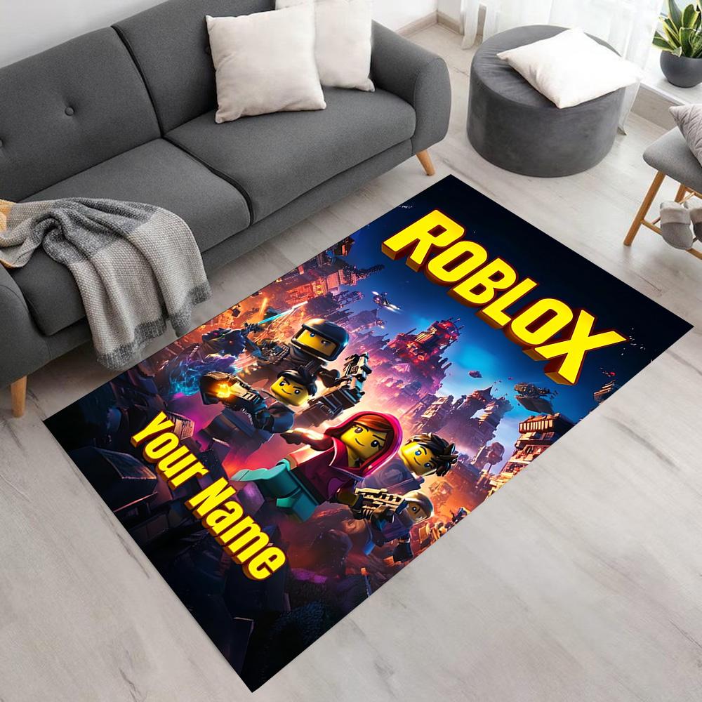 Roblox Customized Name Floor Mat Perfect for Hallway Balcony Dining Room Kitchen Anti-slip Rug Office Home Decor Best for Christmas