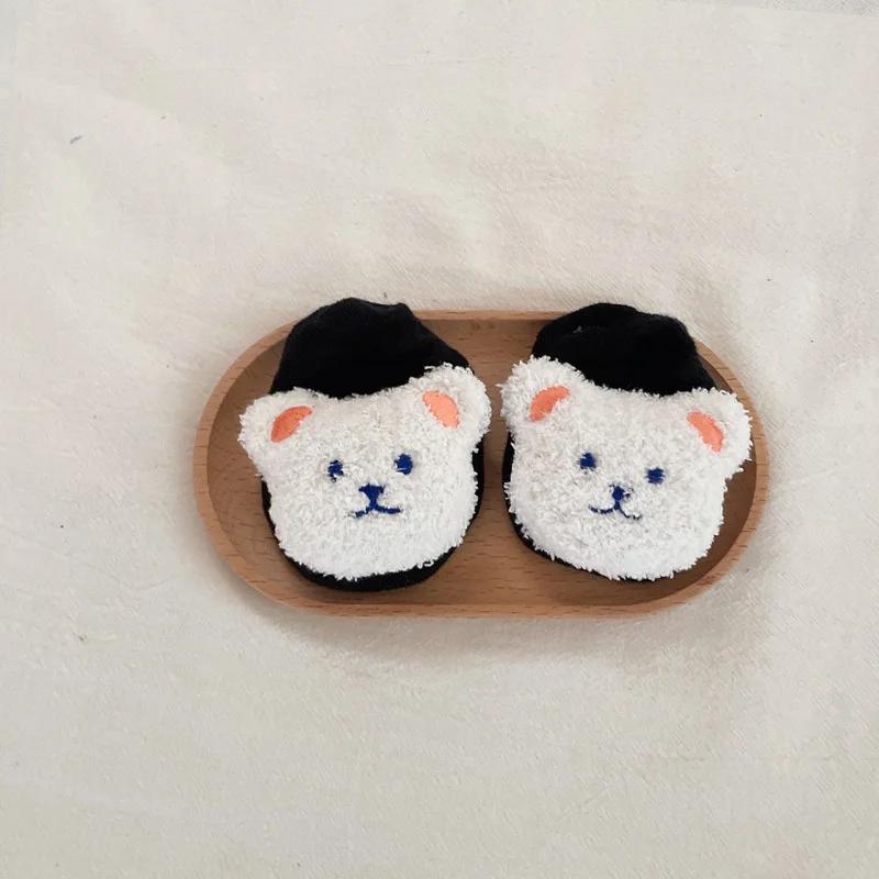 New Kids Boys Girls Short Socks Newborn Baby Cartoon Bear Sock Children Soft Boat Socken Cute Infant Socken Toddler Accessories