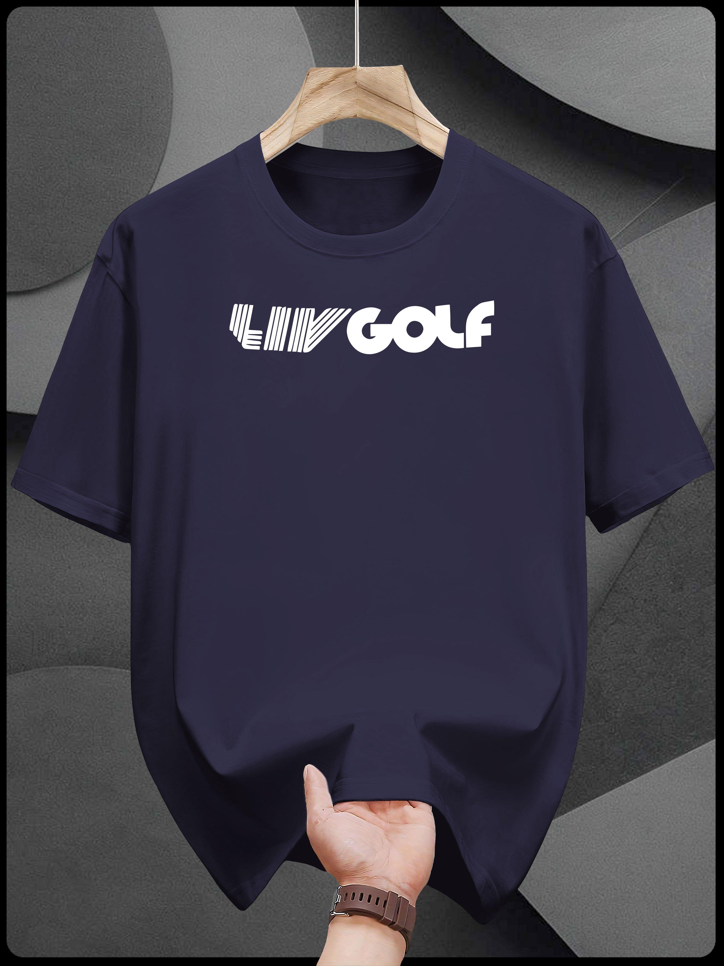 Heavyweight Cotton T-shirt - Navy Blue LIVE GOLF Graphic Tee XL