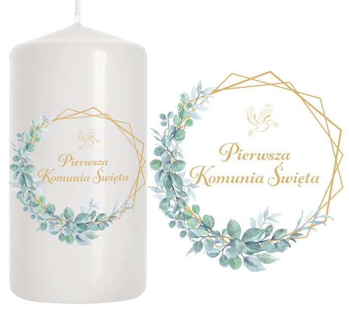 Hexagon Communion Candle for the Table 10cm