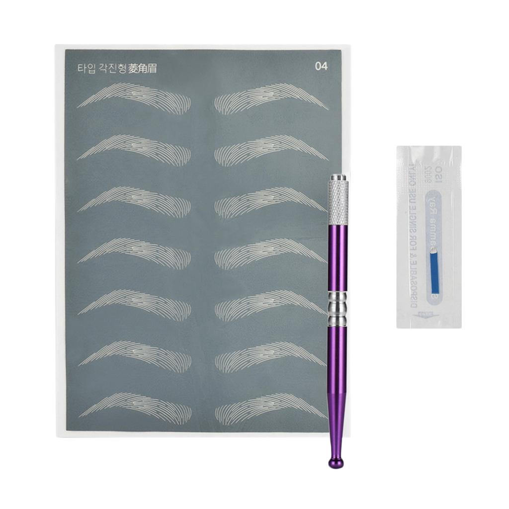 Buy Microblading Eyebrow Permanent Makeup Kit Tattoo Pen Needle ...